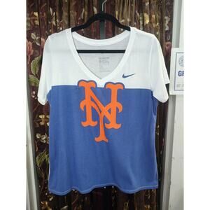 Nike Women's New York Mets Logo Block V Neck XL
